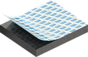 Zellgummi 3 x 25 mm, EPDM schwarz dehnungsfrei und selbstklebende Montagehilfe