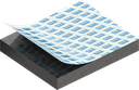 Zellgummi 4 x 25 mm, EPDM schwarz dehnungsfrei und selbstklebende Montagehilfe