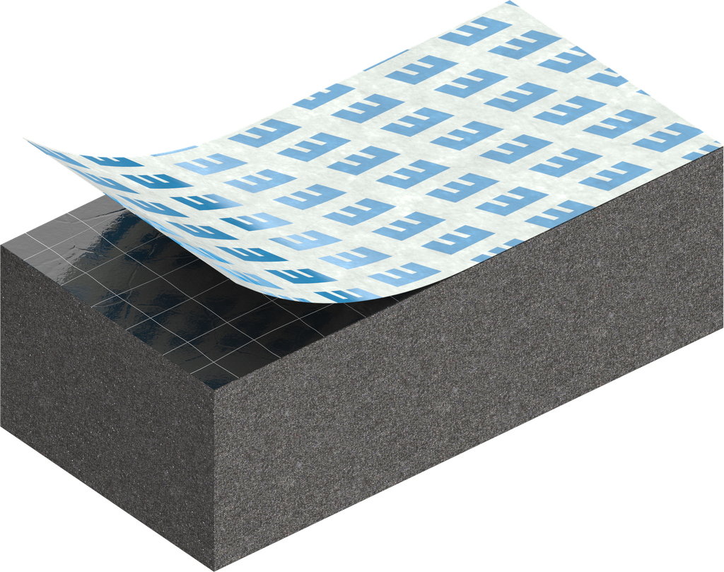 Zellgummi 10 x 15 mm, CR schwarz dehnungsfrei und selbstklebende Montagehilfe