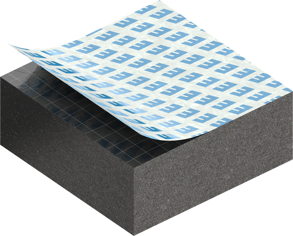 Zellgummi 12 x 30 mm, EPDM schwarz dehnungsfrei und selbstklebende Montagehilfe
