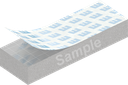 Cell sponge rubber 20 x 70 mm, EPDM black stretch eliminating and self-adhesive