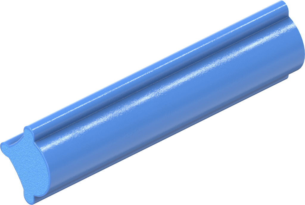 Tira de bloqueo para perfil base, silicona 85 ± 5 Shore A azul
