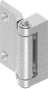 charnière 180°, zamak brut