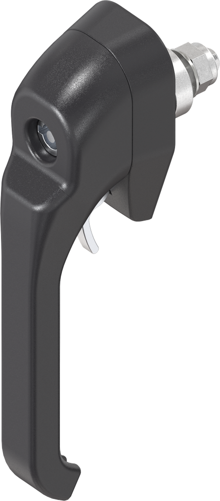 Hevelslot dubbelbaard 5 en voor hangslot, Zamak zwart gepoedercoat