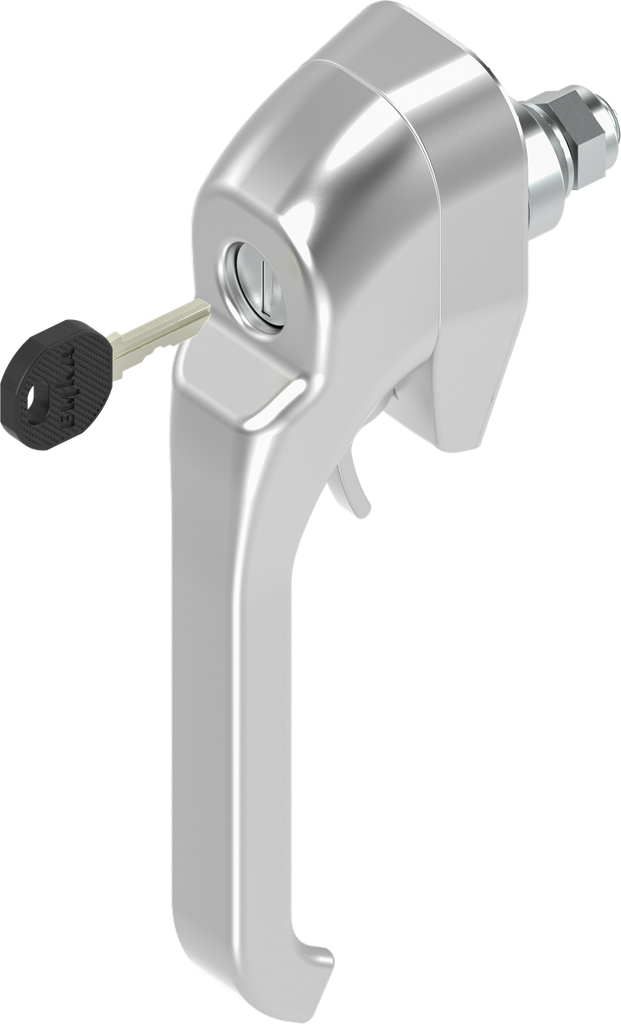 loquet à levier clé différente et pour cadenas, inox AISI 316