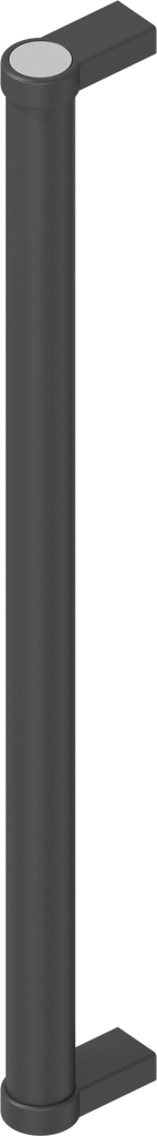 Asa en forma de tubo, aluminio revestido con plástico negro