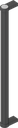 Asa en forma de tubo, aluminio revestido con plástico negro
