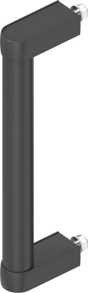 Maniglia tubolare, alluminio rivestito in plastica nera