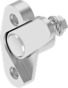 Punto di chiusura a compressione per più punti, versione sinistra, acciaio inox AISI 304 pulito elettroliticamente