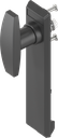 capotage avec poignée en T sans clé, polyamide noir et zamak époxy noir