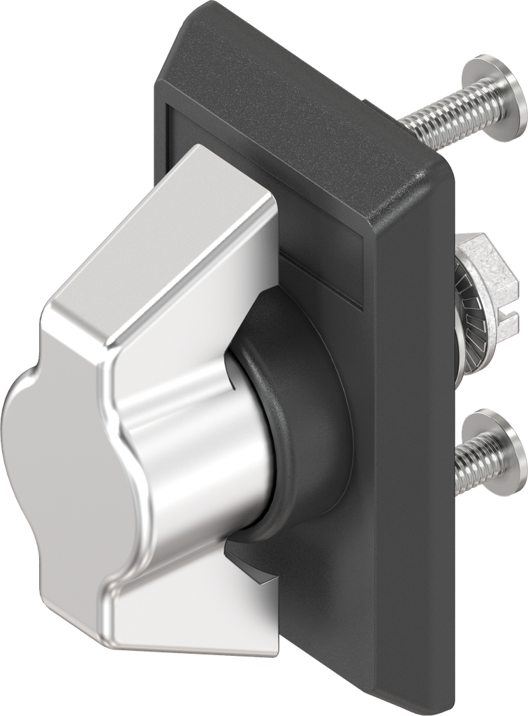 capotage avec papillon sans clé, inox et polyamide noir