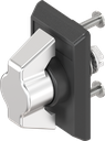 capotage avec papillon sans clé, inox et polyamide noir