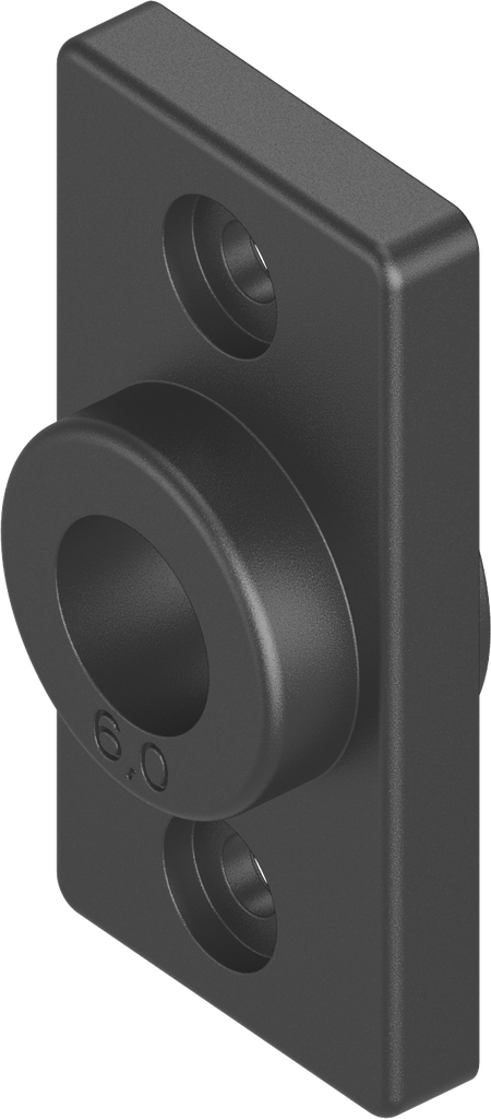 Boccola senza fermo per Ts = 6 mm, poliammide GF V0 nero