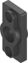 adaptateur sans arrêt pour Ts 8 mm, polyamide GF V0 noir