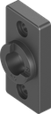 Casquillo del cojinete con stop, derecha, para Ts = 4 mm, poliamida GF negro