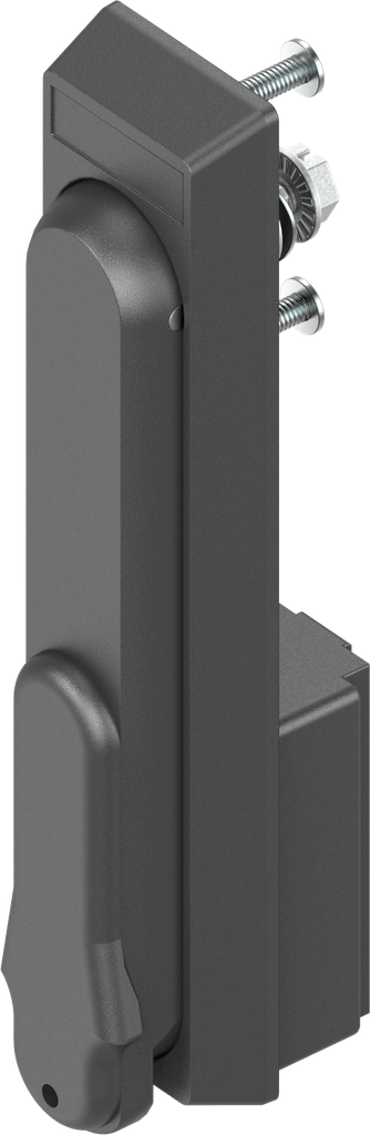 Maneta giratoria con cilindro redondo, llave diferente, poliamida GF negro