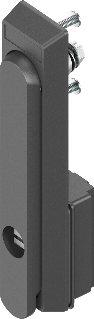 Maniglia girevole con inserto quadro 8 con intaglio, poliammide GF nero