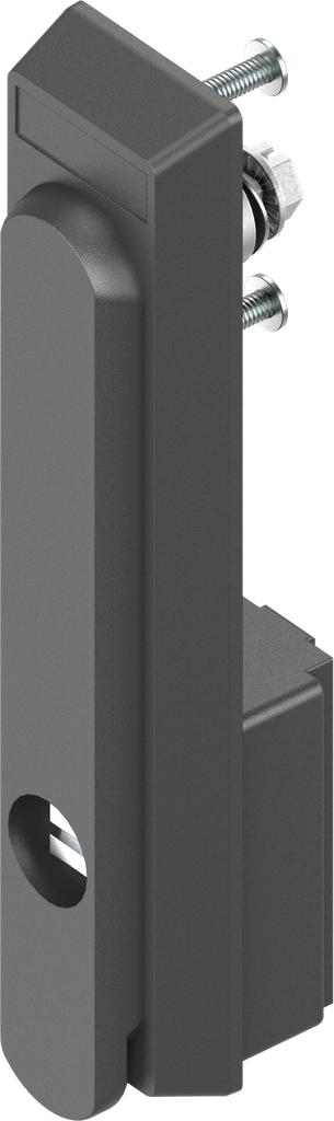 Maniglia girevole con inserto quadro 8 con intaglio, poliammide GF nero