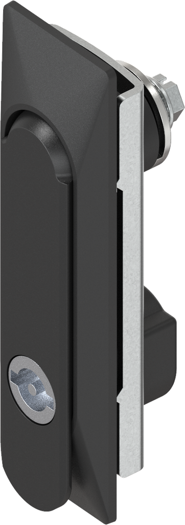 Maniglia girevole 1150 con inserto doppia aletta 3, poliammide GF nero