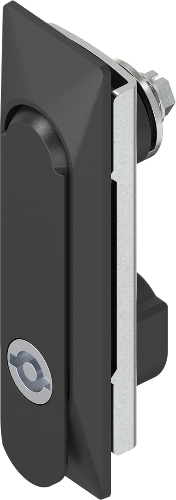 poignée escamotable 1 150 avec rotor double barre 5, zamak époxy noir