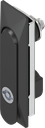 poignée escamotable 1 150 avec rotor double barre 5, zamak époxy noir