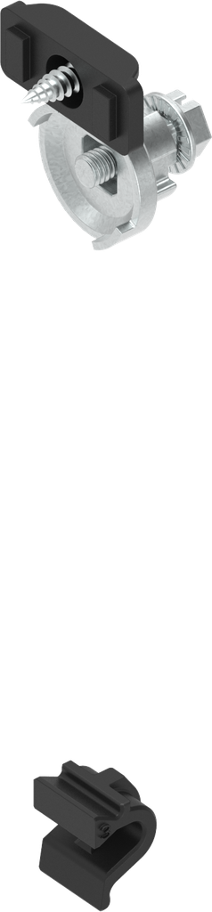 Materiale di fissaggio riscontro, ponte, adattatore e viti per maniglia girevole con linguetta, poliammide e zama