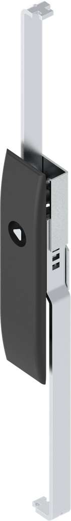 Sleutelschild voor sluitstangen met bediening driekant 7, polyamide GF zwart