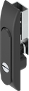 poignée escamotable pour crémones avec rotor fente 2x4, polyamide et zamak époxy noir