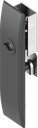 capotage pour crémones avec rotor double barre 5 et cache-entrée, polyamide GF noir