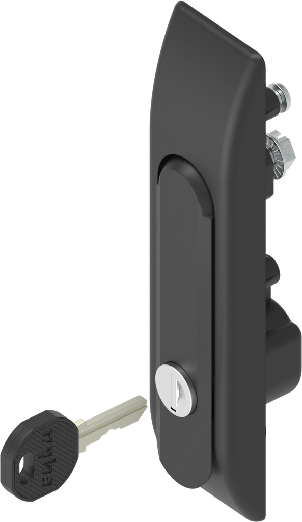 poignée escamotable pour adaptateur clé différente, zamak époxy noir