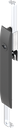 capotage avec crémones avec rotor double barre 3 et cache-entrée, polyamide GF noir