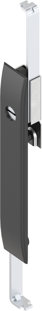 Mostrina con aste per serratura con inserto intaglio 2x4, poliammide GF nero