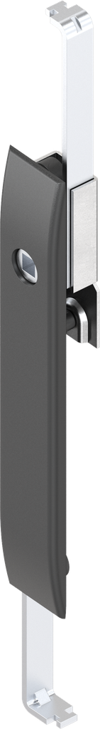 Sleutelschild voor sluitstangen met bediening binnen vierkant 8, polyamide GF zwart