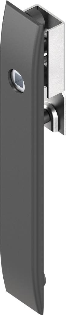 Mostrina per aste per serratura con inserto quadro incassato 8, poliammide GF nero