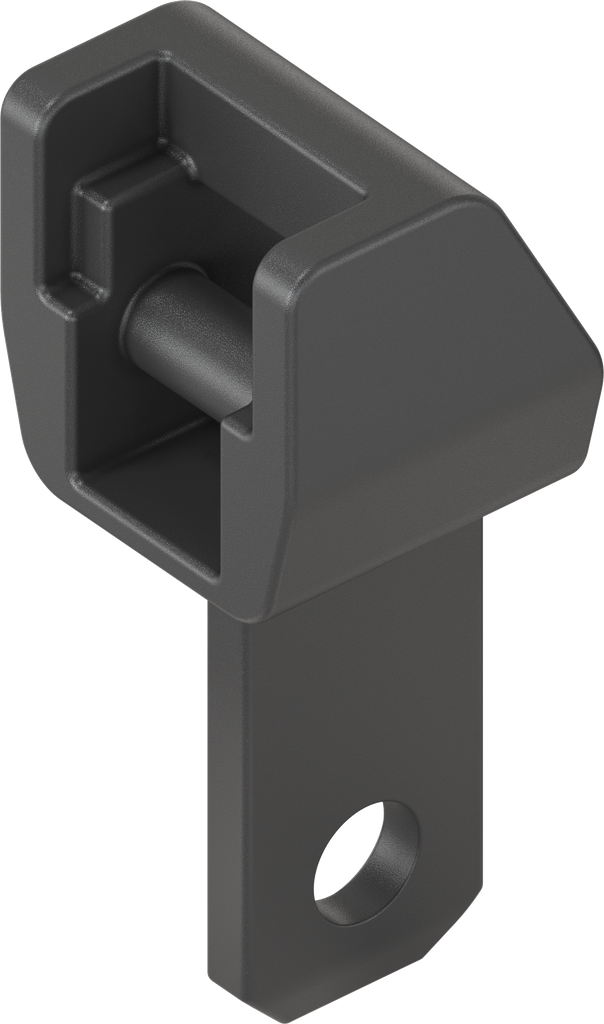 Adattatore per asta in forma H 14 x 7, poliammide GF nero