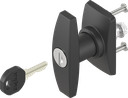 capotage court avec poignée en T clé EK 333, polyamide noir et zamak époxy noir