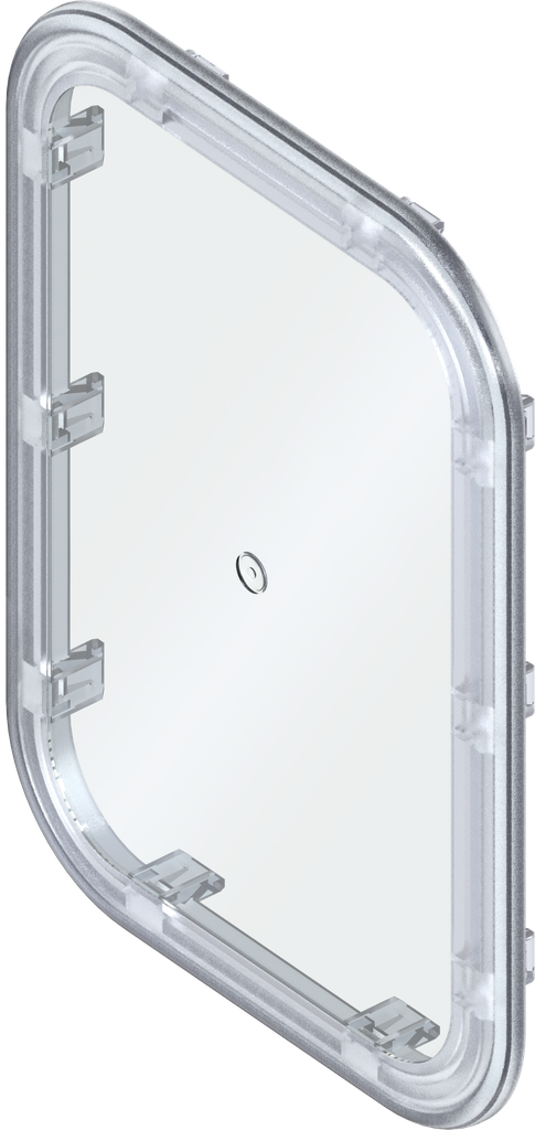 hublot clipsable avec joint, polycarbonate clair