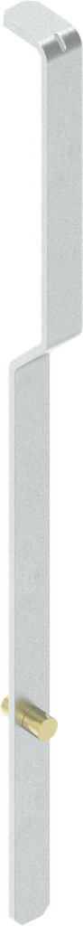 tringle plate à double galet pour passages étroits, acier zingué