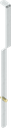 tringle plate à double galet pour passages étroits, acier zingué
