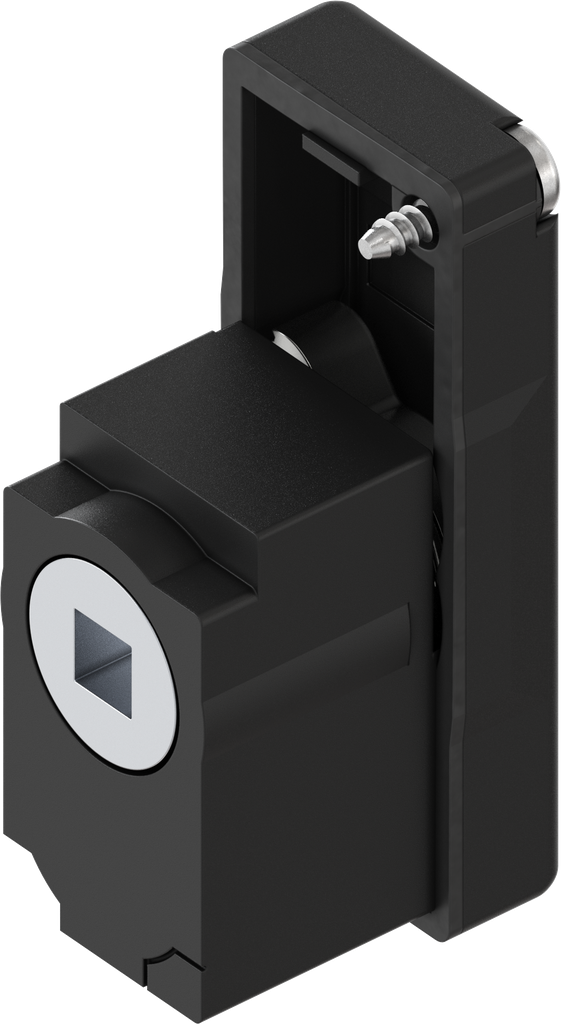 modulo con inserto quadro incassato 6, poliammide GF nero