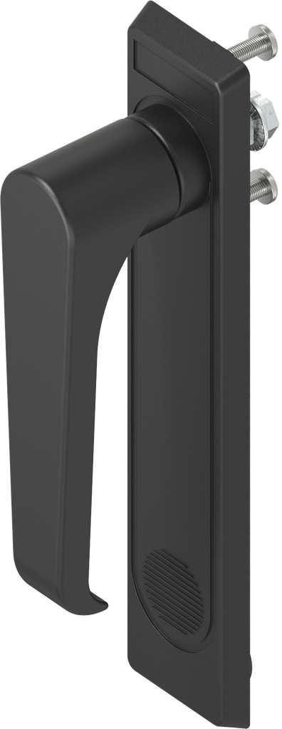 capotage 2153 avec poignée bec de cane sans clé, polyamide noir et zamak époxy noir