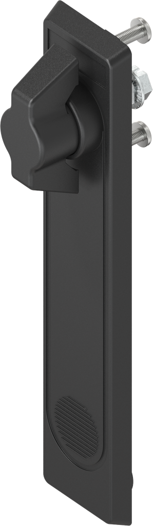 capotage 2153 avec papillon sans clé, polyamide noir et zamak époxy noir