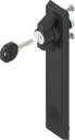 capotage 2153 avec papillon clé EK 333, polyamide noir et zamak époxy noir