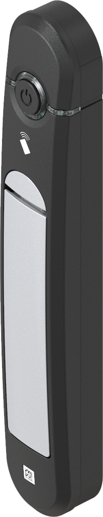 Maniglia girevole Agent E wireless con lettore di schede RFID a 13,56 kHz, zama alluminio brillante verniciato a polvere e poliammide GF nero
