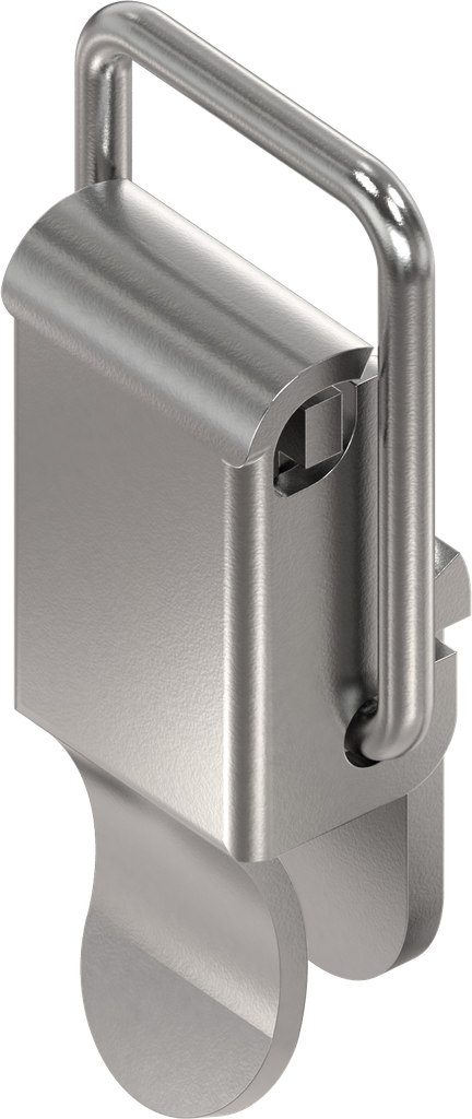 Spanslot met spanbeugel zonder oog voor hangslot, zonder montagegaten, Staal onbehandeld