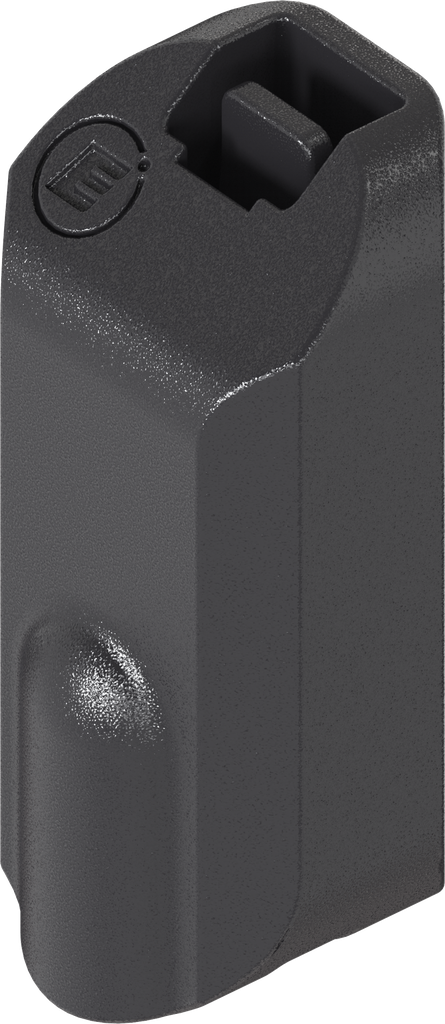 Auflaufschuh für Rundstange, Polyamid GF schwarz