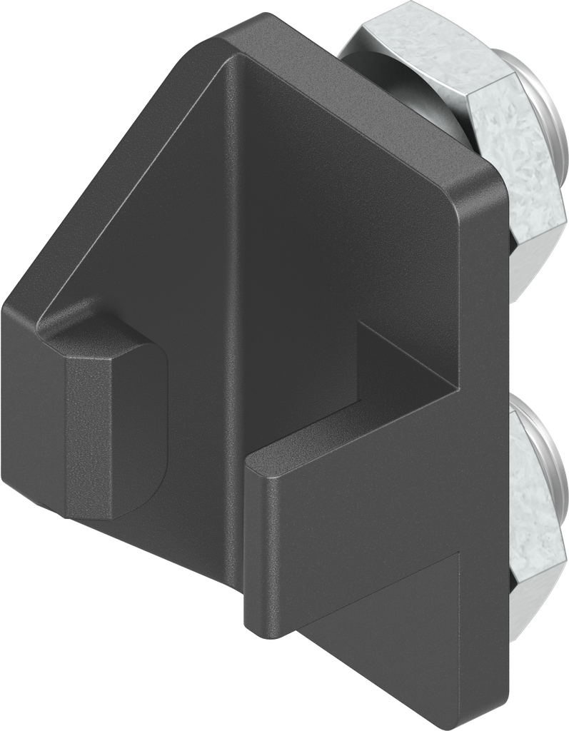 Aggancio per aste ritorte, zama nero verniciato a polvere