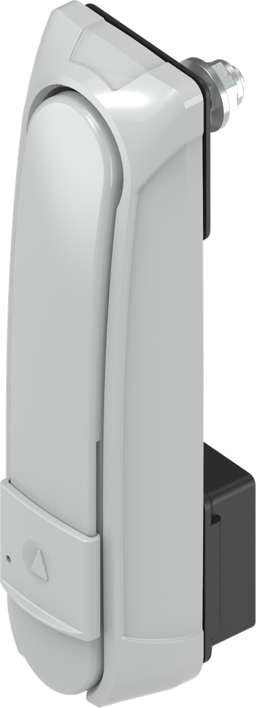 Swinghandle "long" with RC2 for profile half cylinder 45 mm (A = 35 mm), Zinc die grey powder-coated RAL 7038 and anti-graffiti coated