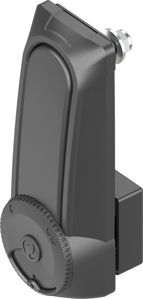 poignée escamotable à double cylindre « courte » avec RC2 pour demi-cylindre 40 mm et 45 mm (A = 30 mm et 40 mm), zamak époxy noir