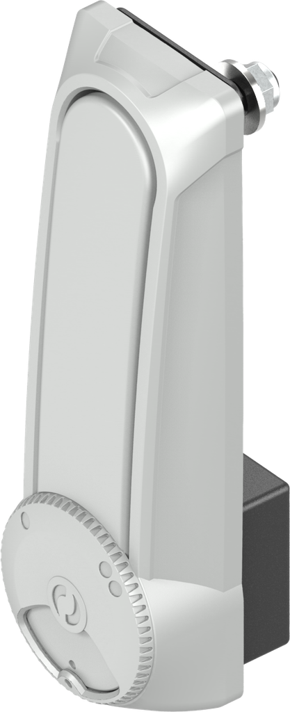 Double cylinder swinghandle "long" with RC2 for profile half cylinder 40 mm and 45 mm (A = 30 mm and 35 mm), Zinc die grey powder-coated RAL 7038 and anti-graffiti coated